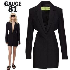 GAUGE 81 TALINN Black Blazer Dress with‎ Cut Outs NWT